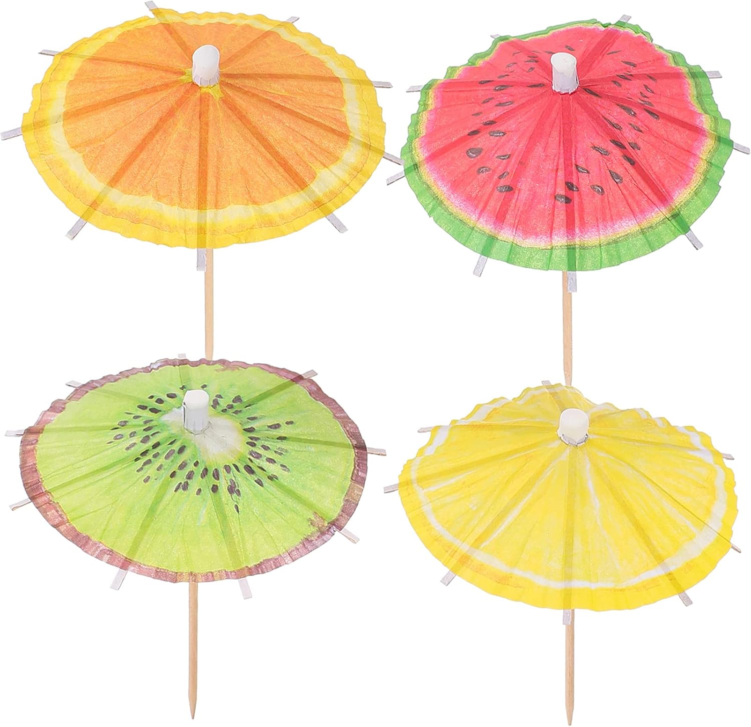 80pcs Retro Drink Umbrella Picks - Hemoton