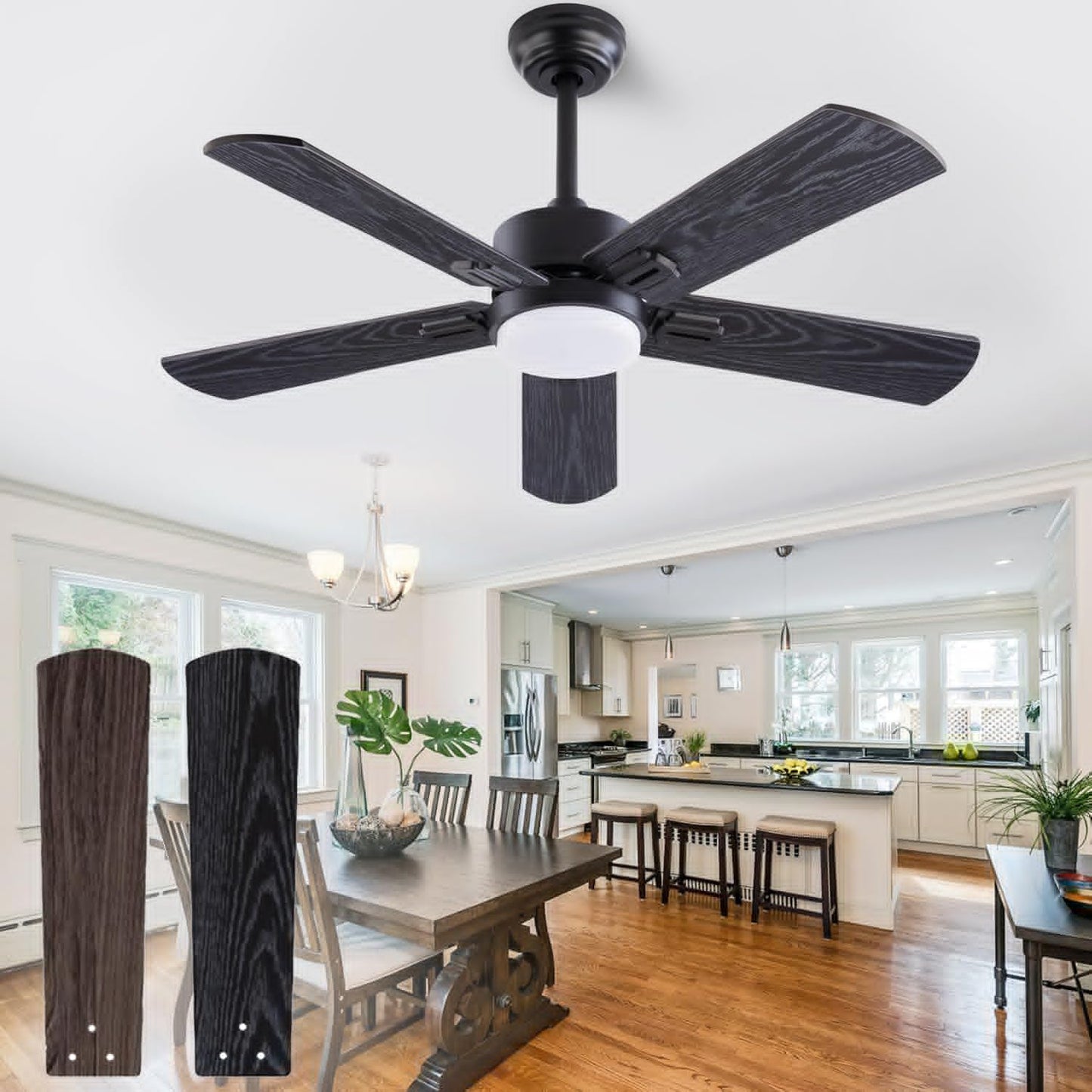42 Inch Ceiling Fan with Light and Remote for Modern Spaces