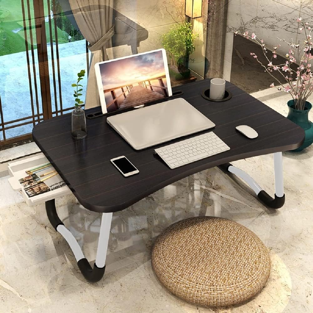 Handisen Foldable Bed Table: Laptop Stand with Storage
