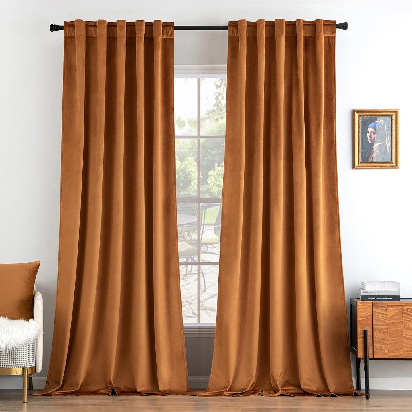 MIULEE Velvet Curtains 96 inches - Luxury Blackout Drapes