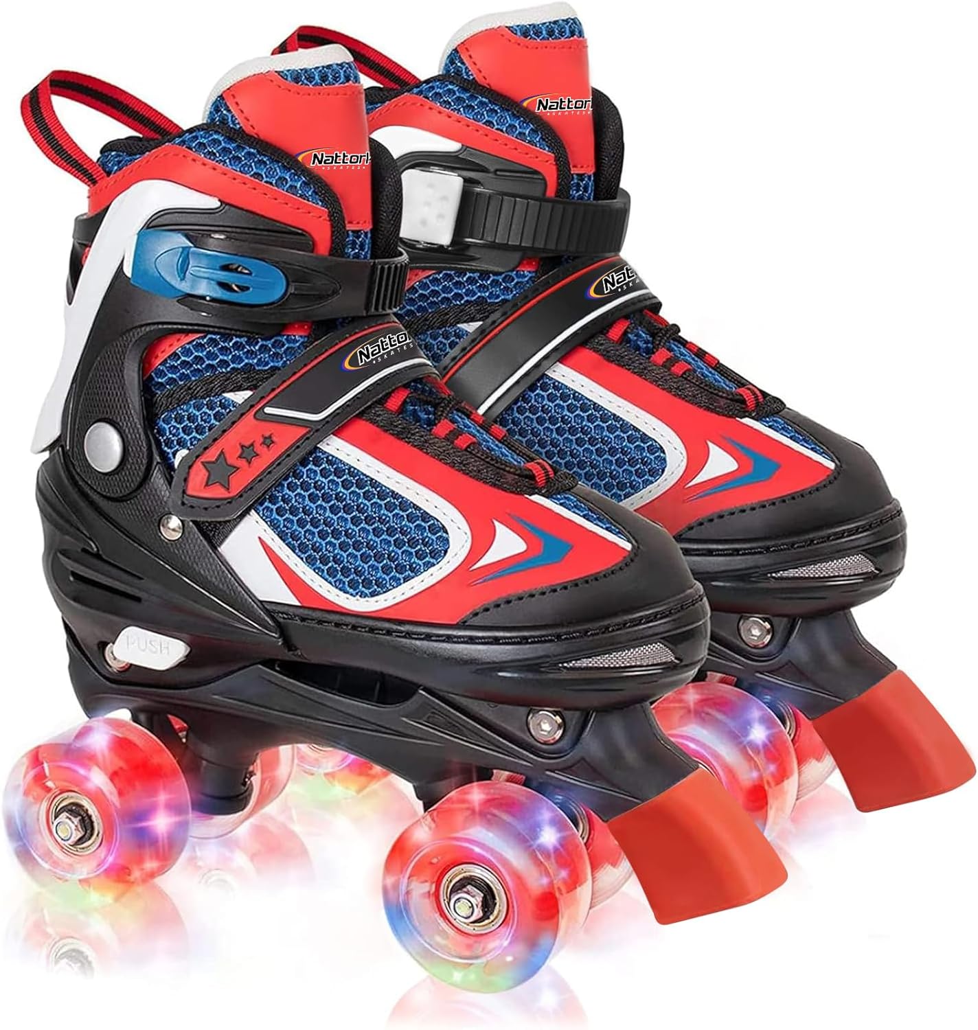 Nattork Kids Roller Skates with Adjustable Sizes and Light Up Wheels