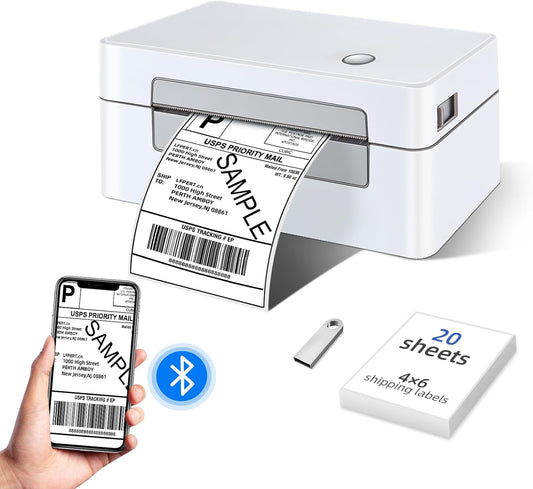 High Speed Bluetooth Shipping Label Printer - Ideal for , eBay, USPS