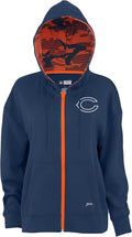 Zubaz NFL Women's Standard Full Zip Hoodie - Comfortable Team Pride