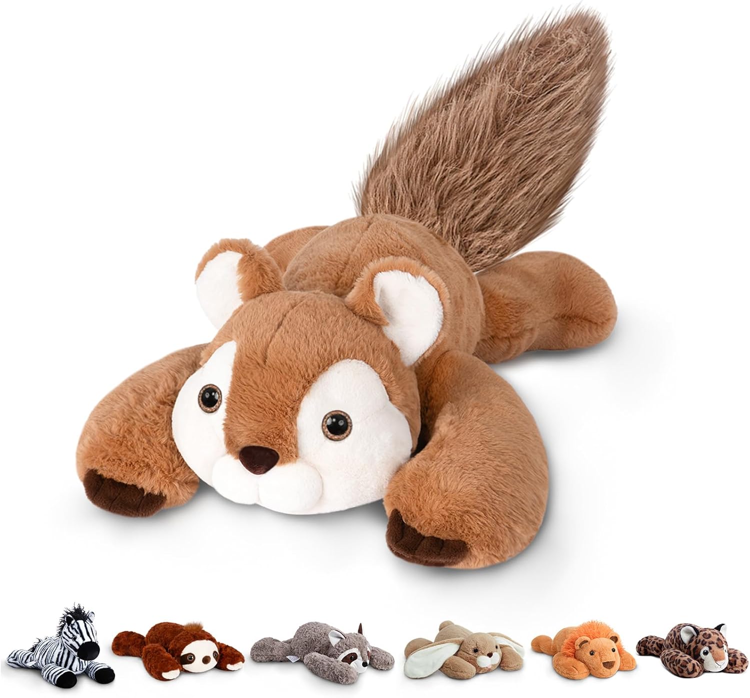 Niuniu Daddy 20in Squirrel Weighted Plush Toy for All Ages