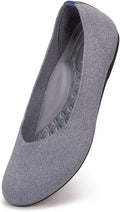 Wide Width Ballet Flats with Arch Support - Comfortable Knit Round