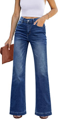 GRAPENT Womens Flare Jeans High Waisted Wide Leg Baggy Jean feature