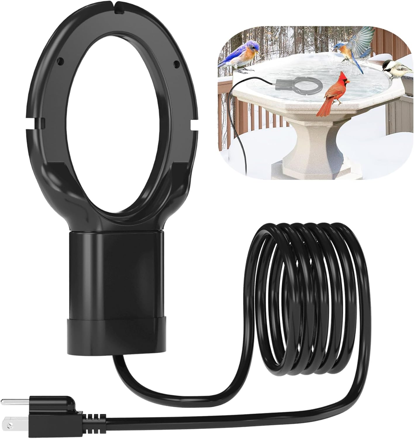 250W Submergible Bird Bath Heater for Winter-Ready Livestock
