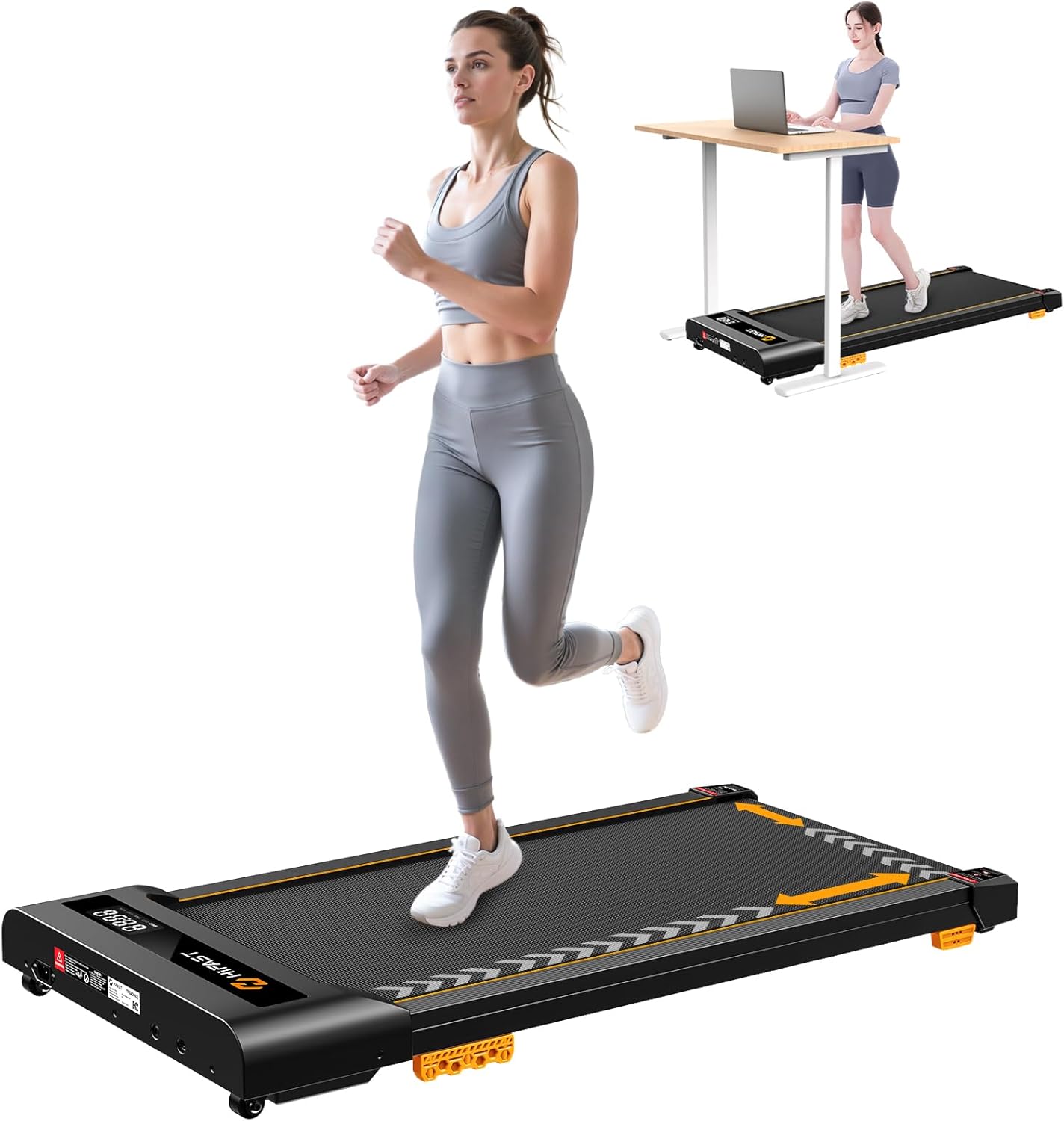 Walking Pad 2.5HP Under Desk Treadmill for Home Office Use