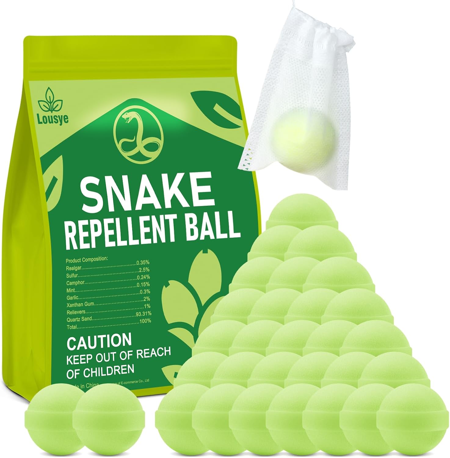 Lousye 30 Pack Snake Repellent for Yard - Powerful Protection