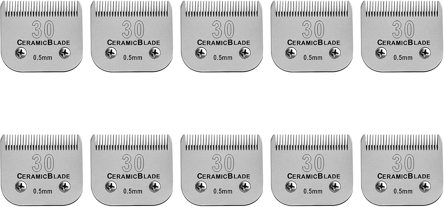 10 Pack Detachable Pet Dog Clipper Blades for Andis and More