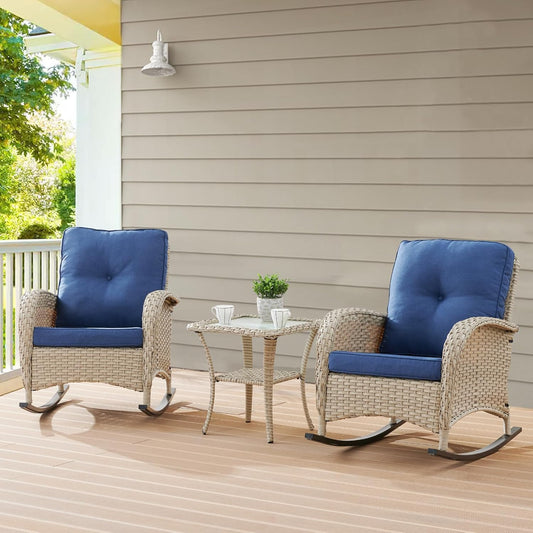 Outdoor Rocking Chairs Set of 2 for Porch and Patio Relaxation