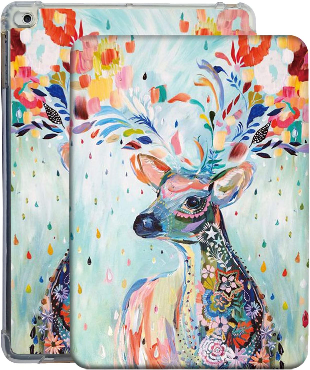 DuraSafe iPad 9.7 Case with Deer Print for 5th 6th Gen Air Models