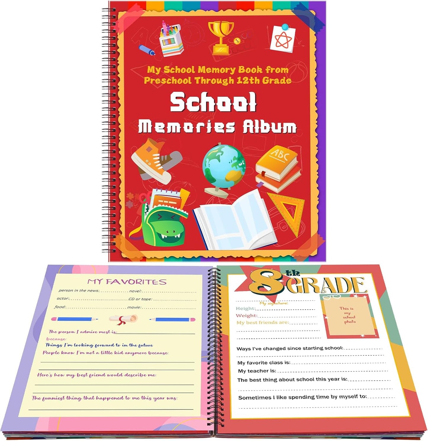 School Memory Book Photo Album for Kids - Cherish Every Year