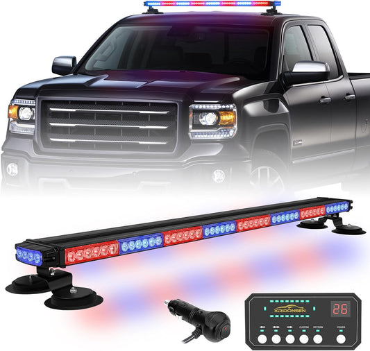 XRIDONSEN 37 inch Police Lights with 104 LEDs for Safety