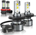 LED Headlight Bulbs Fit For Honda CR-V 9003 H4 + H11 Fog Light - 6000K