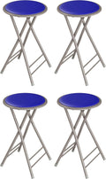 Folding Stool Set of Four 24-in Padded Stools - Portable Seating