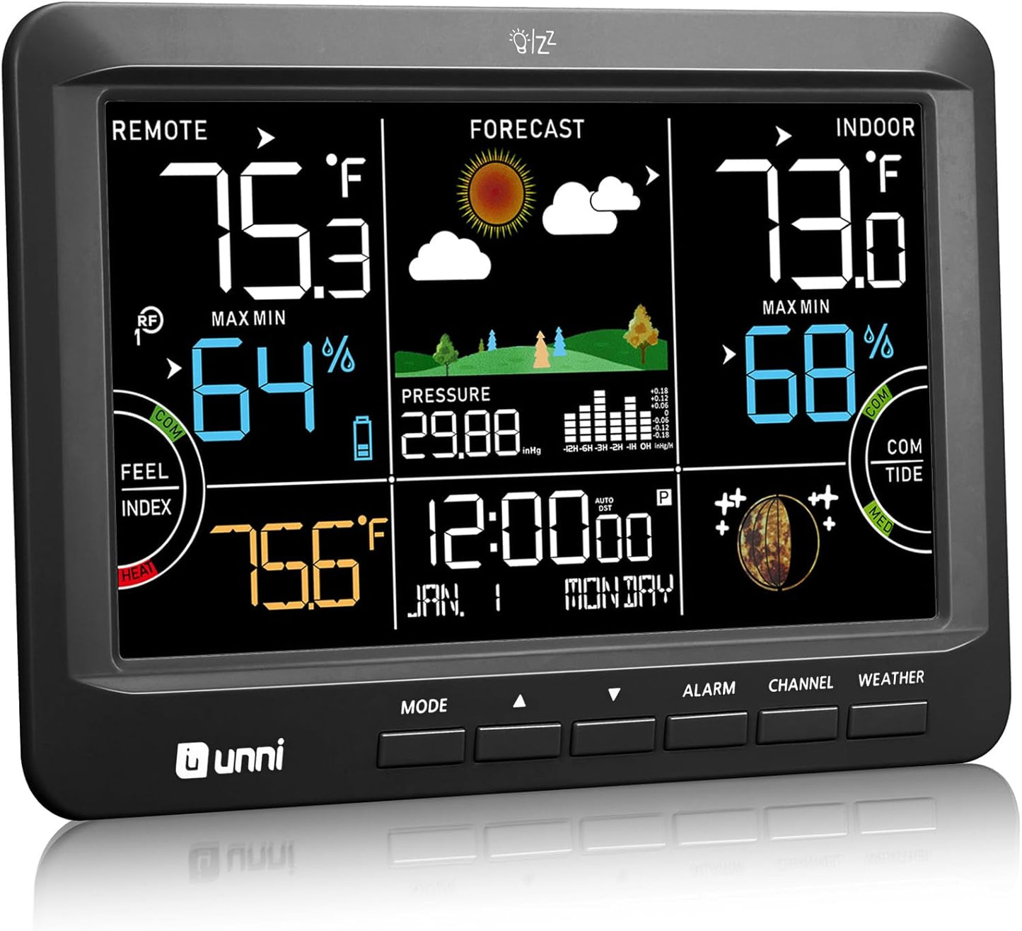 Wireless Indoor Outdoor Thermometer with Atomic Clock Features