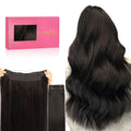 Wire Hair Extensions 14in Dark Brown Remy Human Hair - Easy Volume