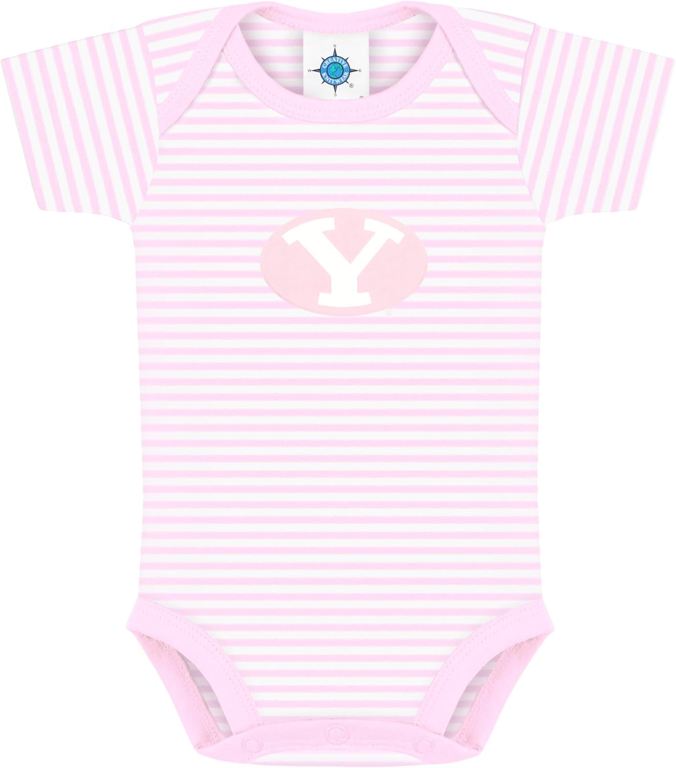 NCAA Infant Striped Bodysuit with Embroidered College Logo