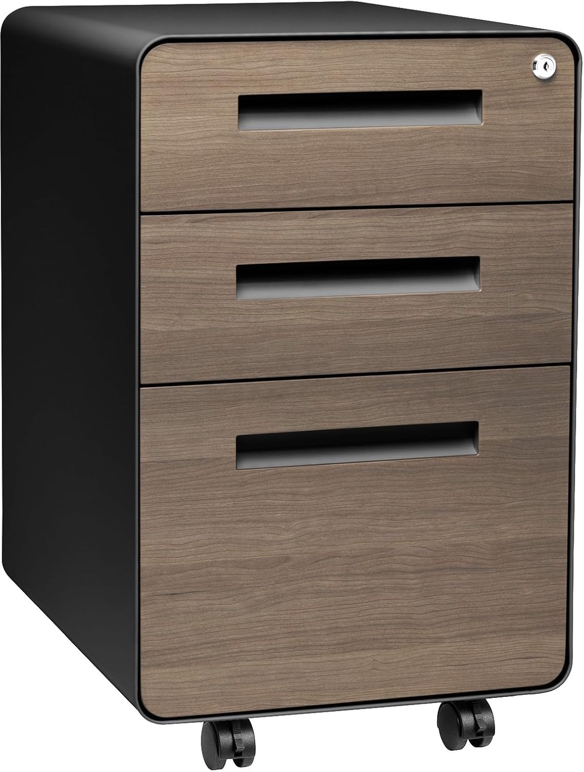 Stockpile 3 Drawer File Cabinet with Lock for Modern Offices