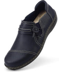 LAZYPOP Women's Classic Comfort Leather Loafers (Style 5JRL)
