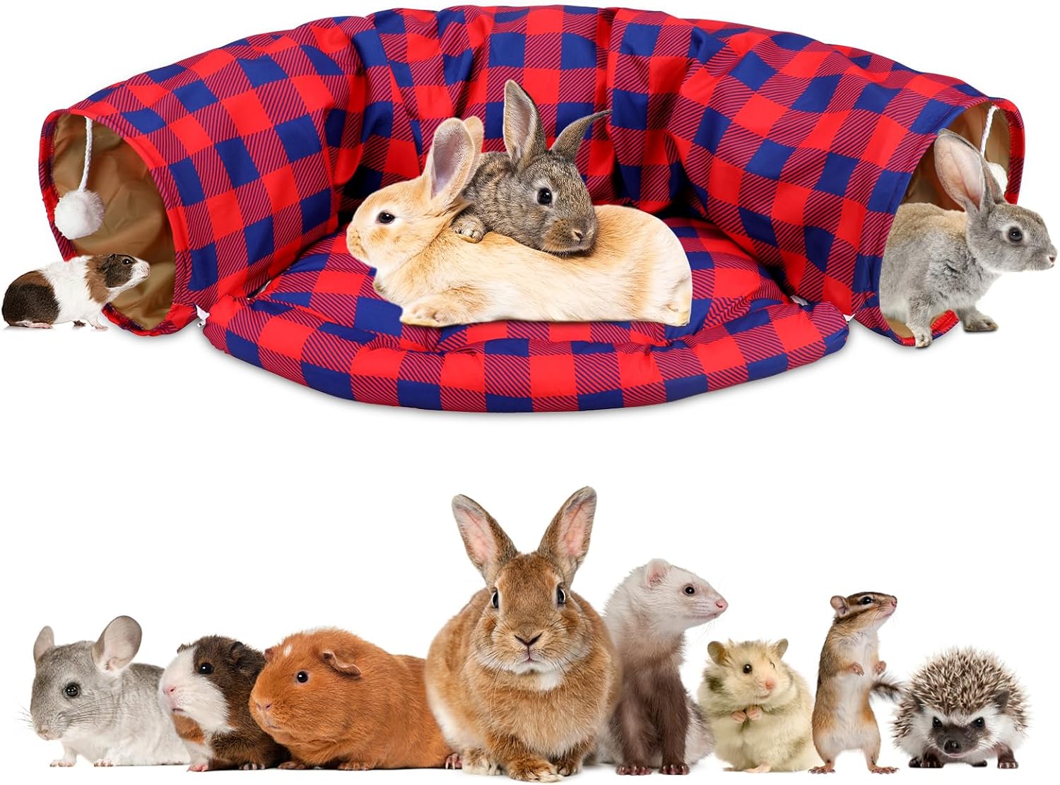 BWOGUE Bunny Tunnel Bed: 2-in-1 Collapsible Pet Hideout