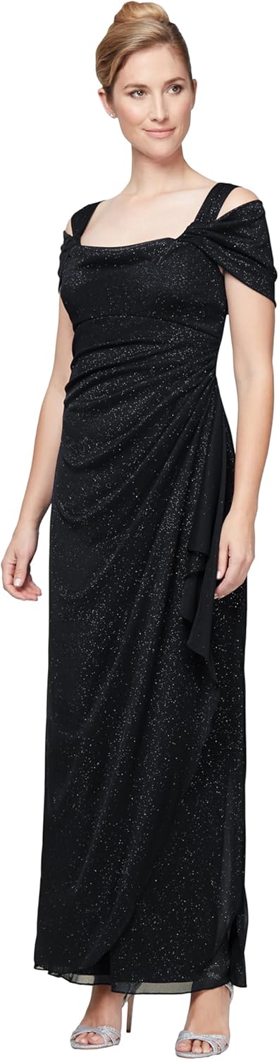Elegant Long Cold Shoulder Dress for Mother of The Bride