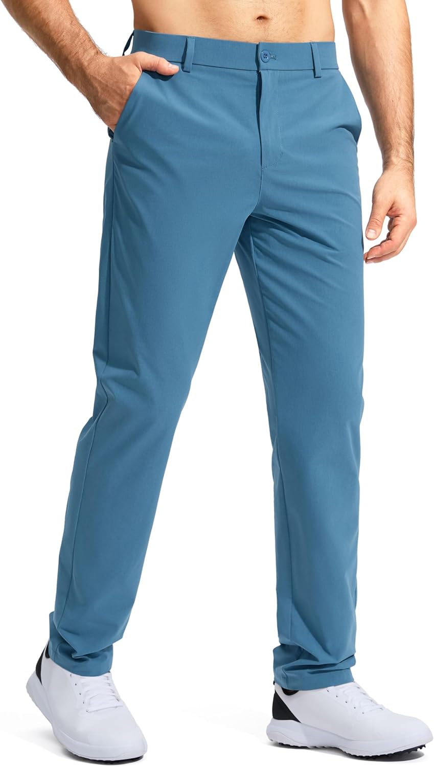Pudolla Men's Golf Pants Lightweight Quick Dry Casual Slacks