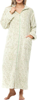 Long Plush Zip Up Robe for Women Plus Size - Thick Fleece Comfort