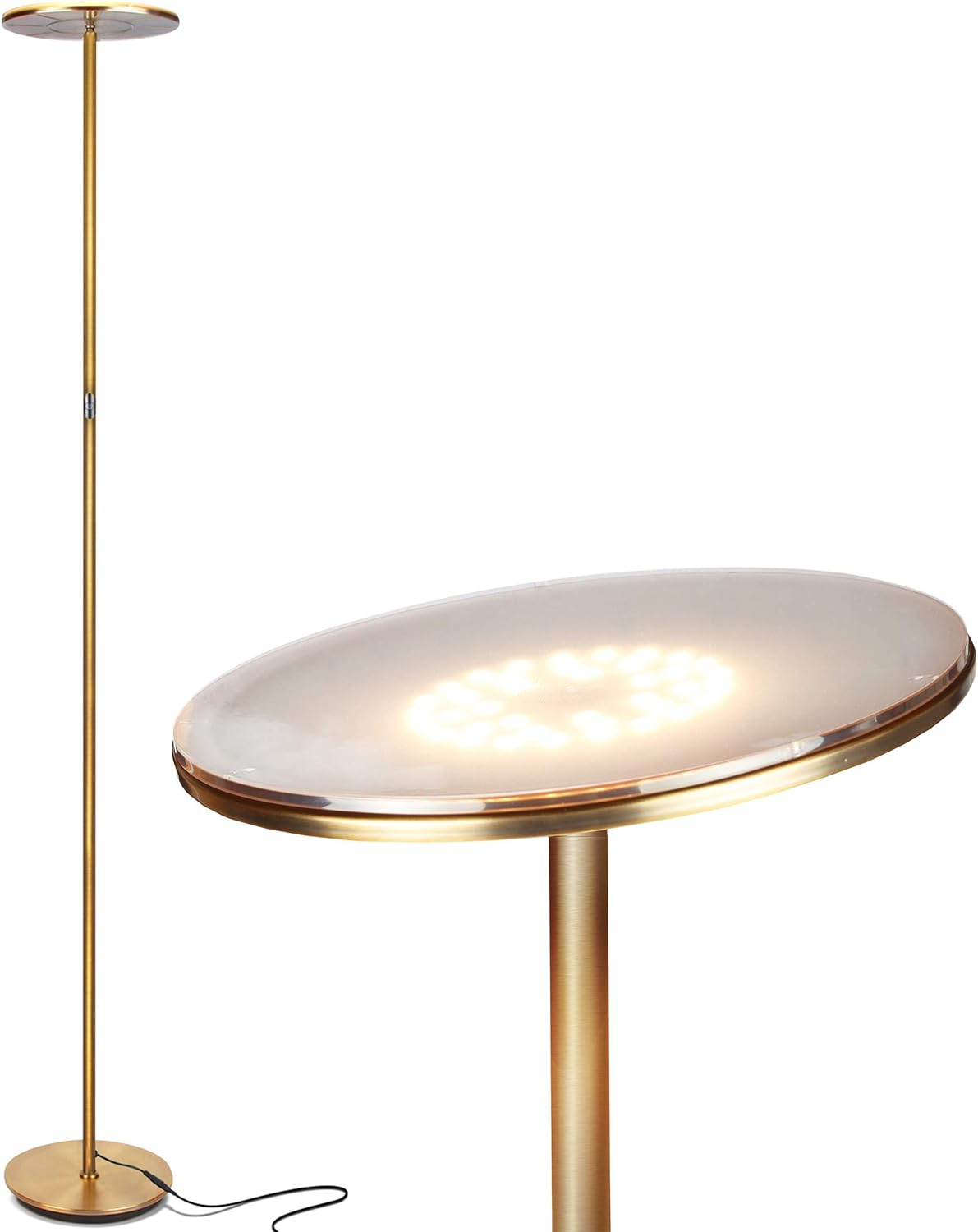 Brightech Sky Flux Dimmable LED Floor Lamp for Bright Spaces