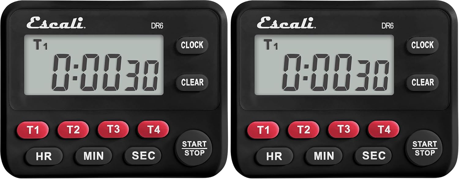 Escali Multi-Task Digital Kitchen Timer with Clock Mode