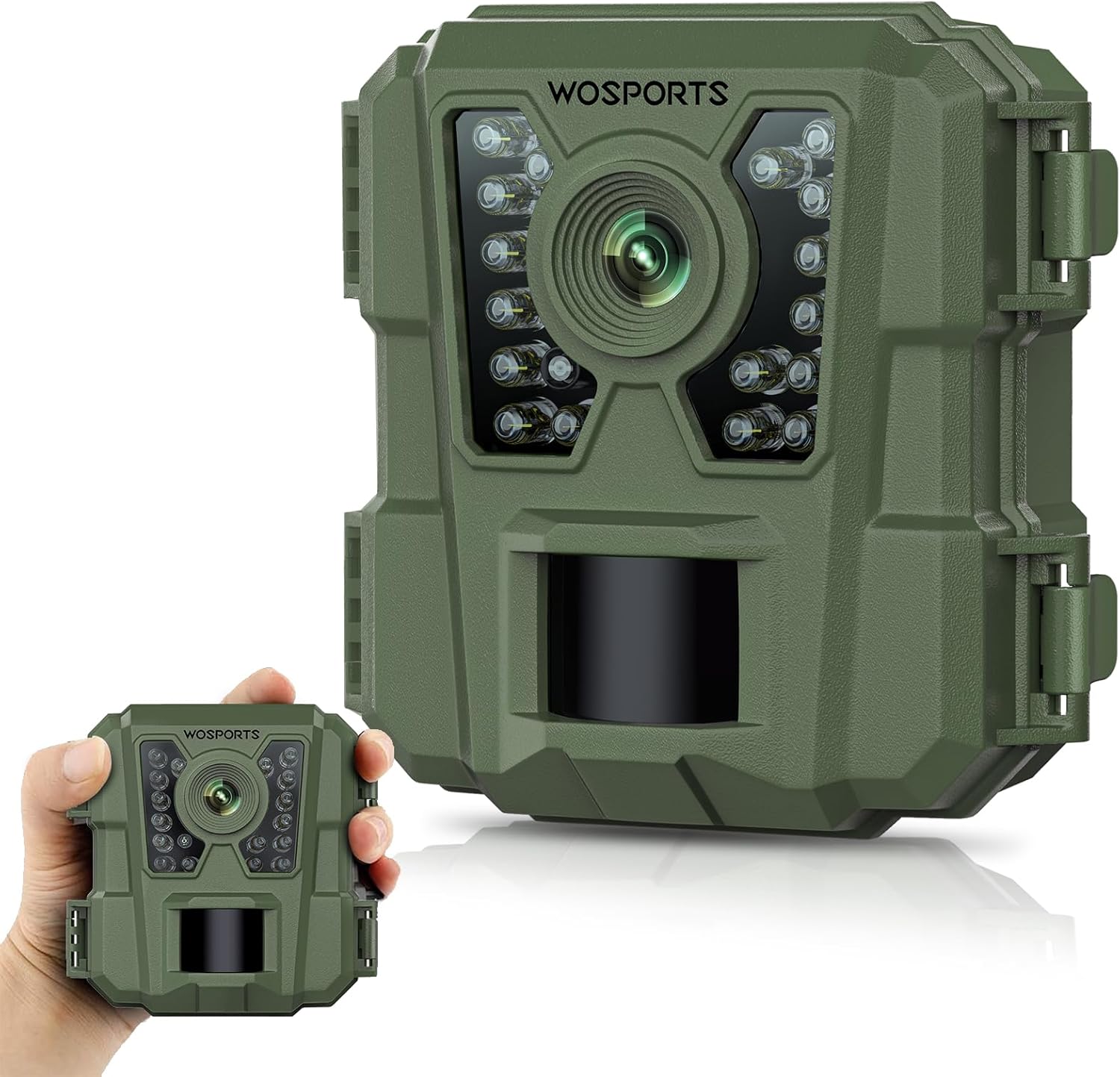 WOSPORTS 24MP Mini Trail Camera: Night Vision for Wildlife Monitoring