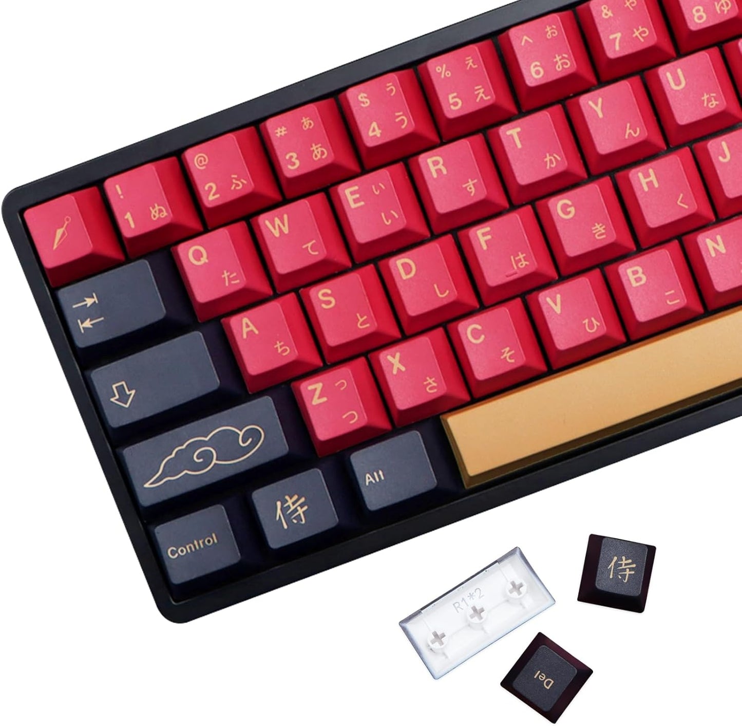MOLGRIA Red Samurai Keycaps Set for Gaming Keyboards