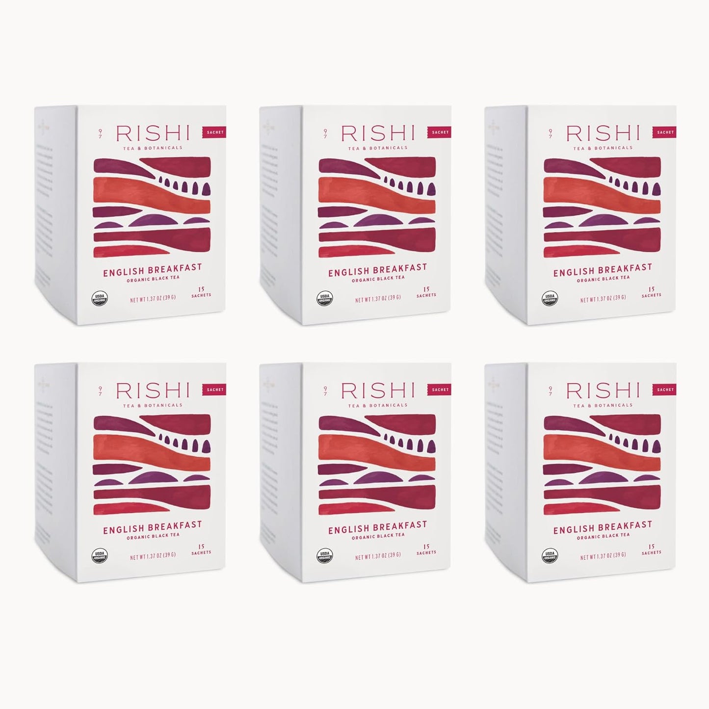 Rishi Tea English Breakfast Tea Bags - Organic & Energizing