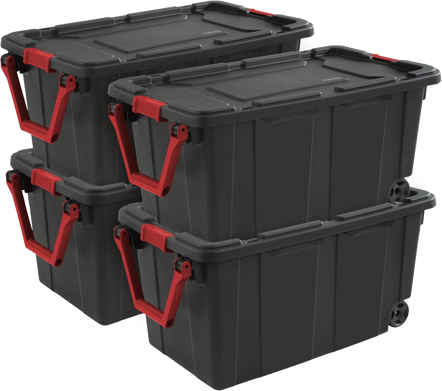 Sterilite 4-Pack Industrial Tote Heavy-Duty Storage Bins