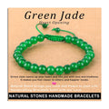 Green Jade Heart Opener Bracelet - Handmade AD Beads