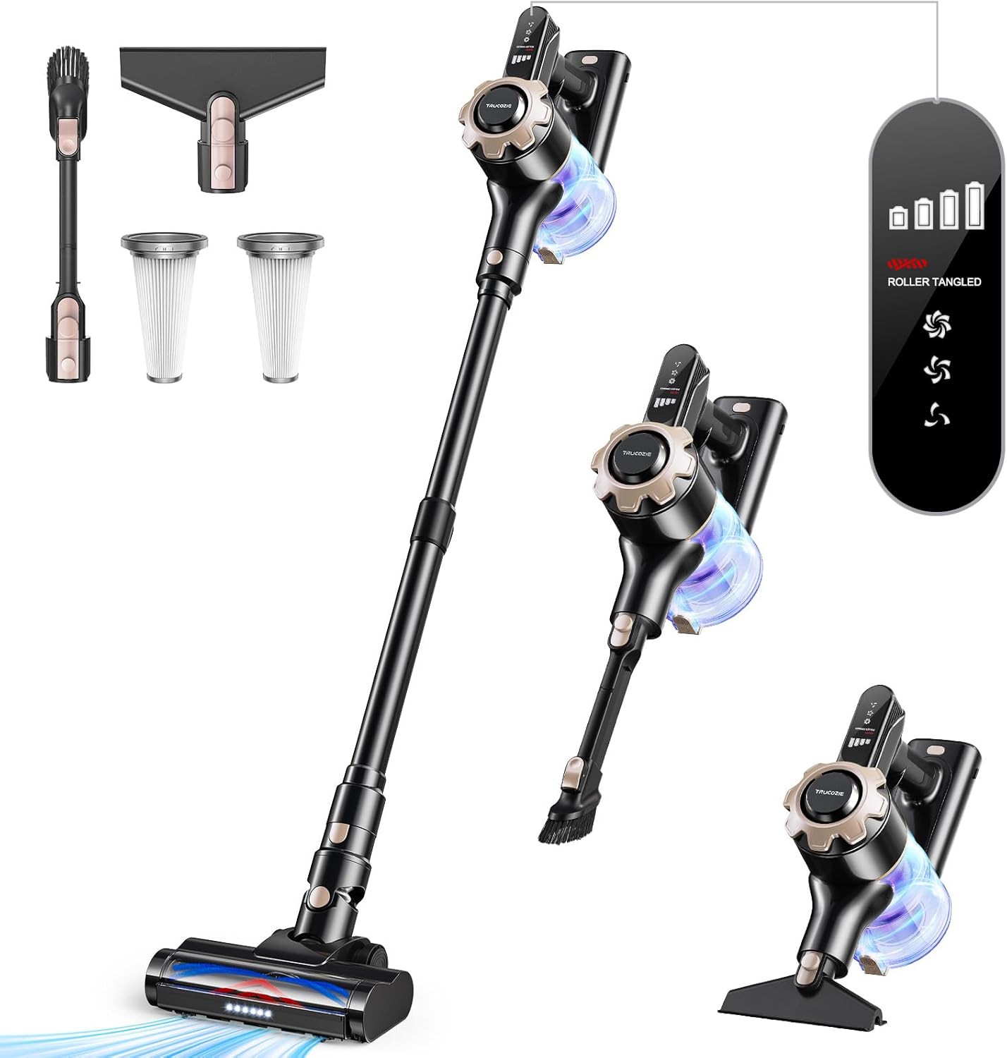 Cordless Vacuum Cleaner with Powerful Suction for All Floors