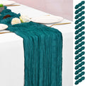 Teal Cheesecloth Table Runner 10FT Pack - Boho Gauze Elegance