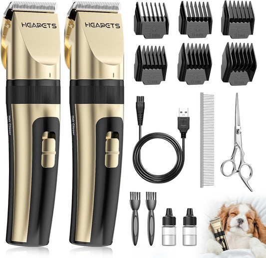 Dog Clippers for Grooming - Cordless Pet Hair Trimmers Set