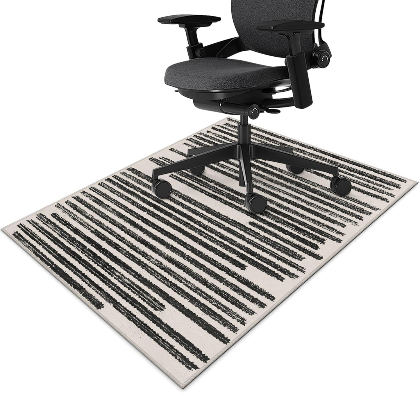 Boho Stripe Chair Mat: Stylish Floor Protection