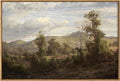 Framed Canvas Wall Art Vintage Landscape 16x24 - Ready to Hang