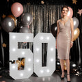 Marquee Numbers Large 50th Birthday Decorations - 3ft Light Up 50