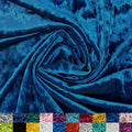Ice Fabrics Stretch Crushed Velvet Fabric by the Yard - Teal 60/62in