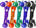 Bulk Earbuds Headphones 100 Pack Mixed Colors - Classroom Ready