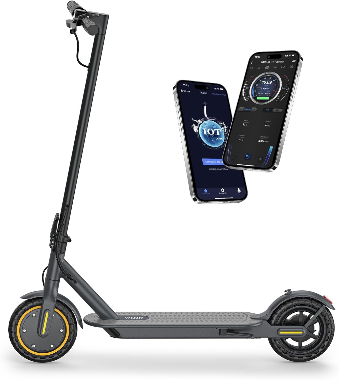 WERHY Electric Scooter with Powerful Motor and Smart Features