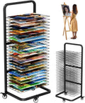 Art Drying Rack for Painting - 25-Shelf Mobile Canvas Stand