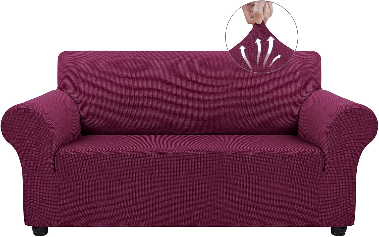 Asnomy Sofa Covers for 2 Cushion Couch Stretch Slipcovers
