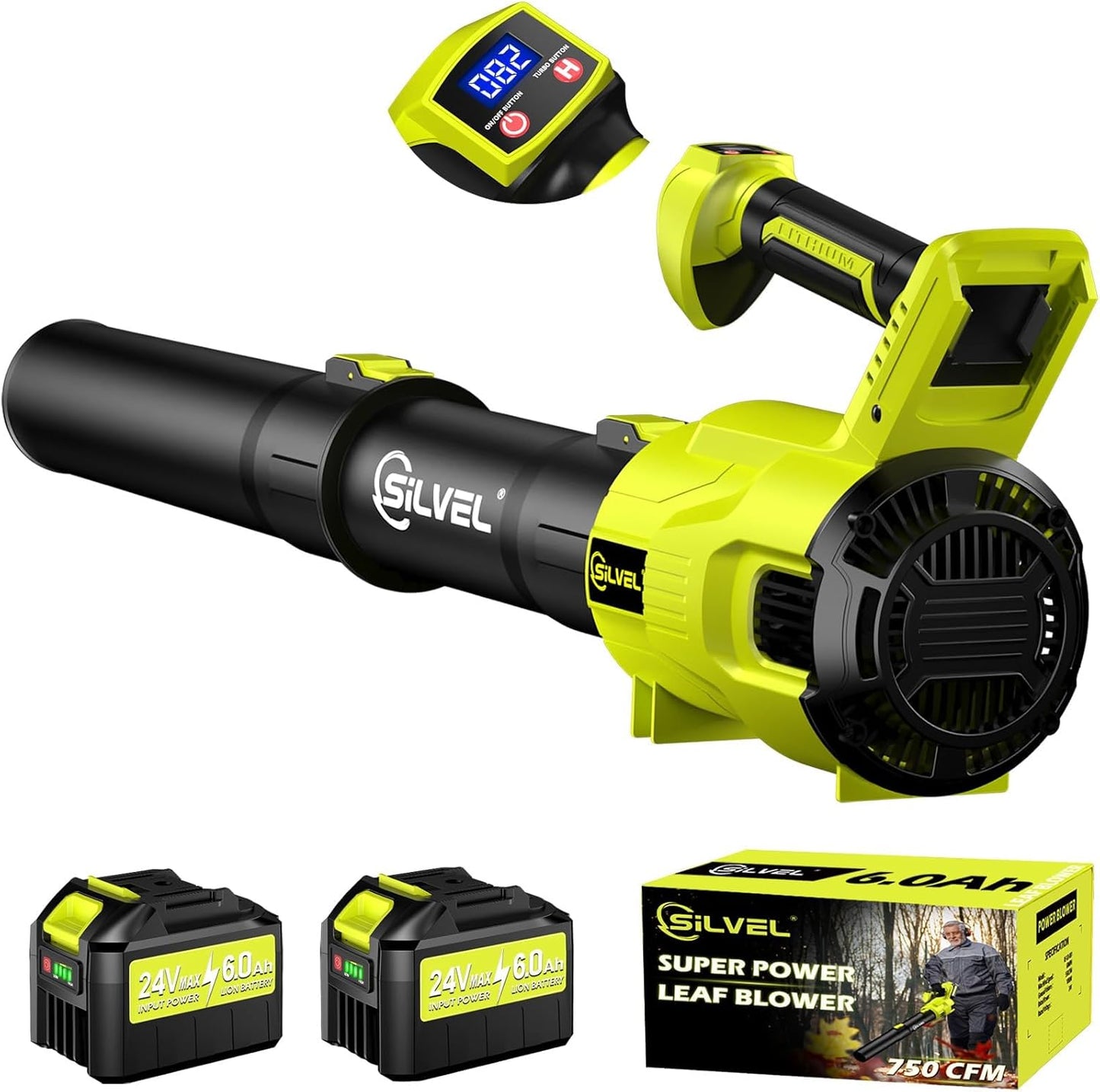 SILVEL Leaf Blower with 750CFM Power for Lawn and Garden Care
