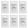 TOPGREENER in-Wall PIR Motion Sensor Light Switch 6-Pack - Auto On/Off