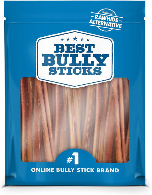 Best Bully Sticks 6 Inch Natural Chew Sticks for Dogs 25 Count